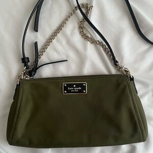 NWT KATE SPADE NY Jane Wilson Road Nylon Crossbody/Shoulder Bag Evergreen Olive